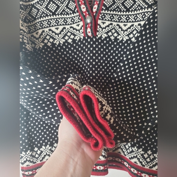 Womens Vintage L.L.Bean Nordic Fairisle Heavy Apres Ski Sweater Size Small - Picture 5 of 13